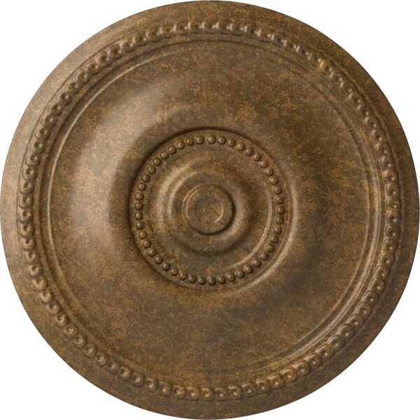 Ekena Millwork Raynor Ceiling Medallion (Fits Canopies up to 6"), Hand-Painted Rubbed Bronze, 20 5/8"OD x 1 3/8"P CM20BERZS - main